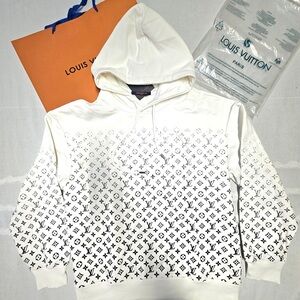 Louis Vuitton White and Black Monogram Hoodie